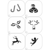Grimas Stencils Christmas 8 (Grimas Christmas 8)